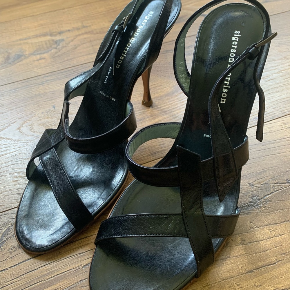 Sigerson Morrison black sandal size 9.5